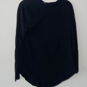 Forever 21 Long Sleeve Black T shirt with front pocket
